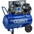 Quincy Single-Stage Portable Electric Air Compressor - 2 HP, 20-Gallon Horizontal, 7.4 CFM