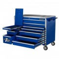 Extreme Tools 72 In. 17 Drawer Triple Bank Professional Roller Cabinet- Blue